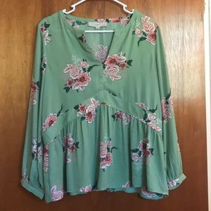 Pretty floral Loft blouse